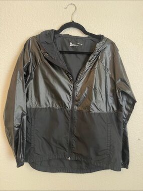 Under Armour Black Hooded Rain Jacket